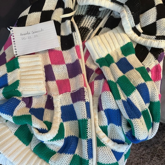 Teddy Fresh Multicolor Checkered Cardigan - Picture 1 of 1